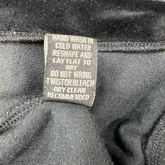 BCBG MAXAZRIA Hoodie M Womens‎ Black Colorblock Velvet Full Zip Jacket Medium - Picture 10 of 10